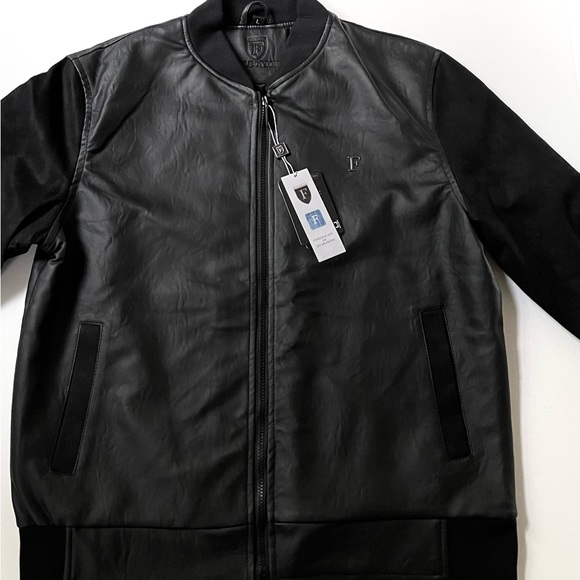 FERRARI F COLLECTIONS — MADE IN ITALY, VEGAN LEATHER/SUEDE, BLACK, LUXURY JACKET - Picture 9 of 17